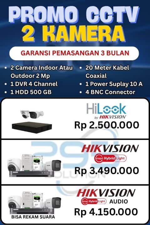 paket cctv 2 kamera hikvision hilook jogja harga murah