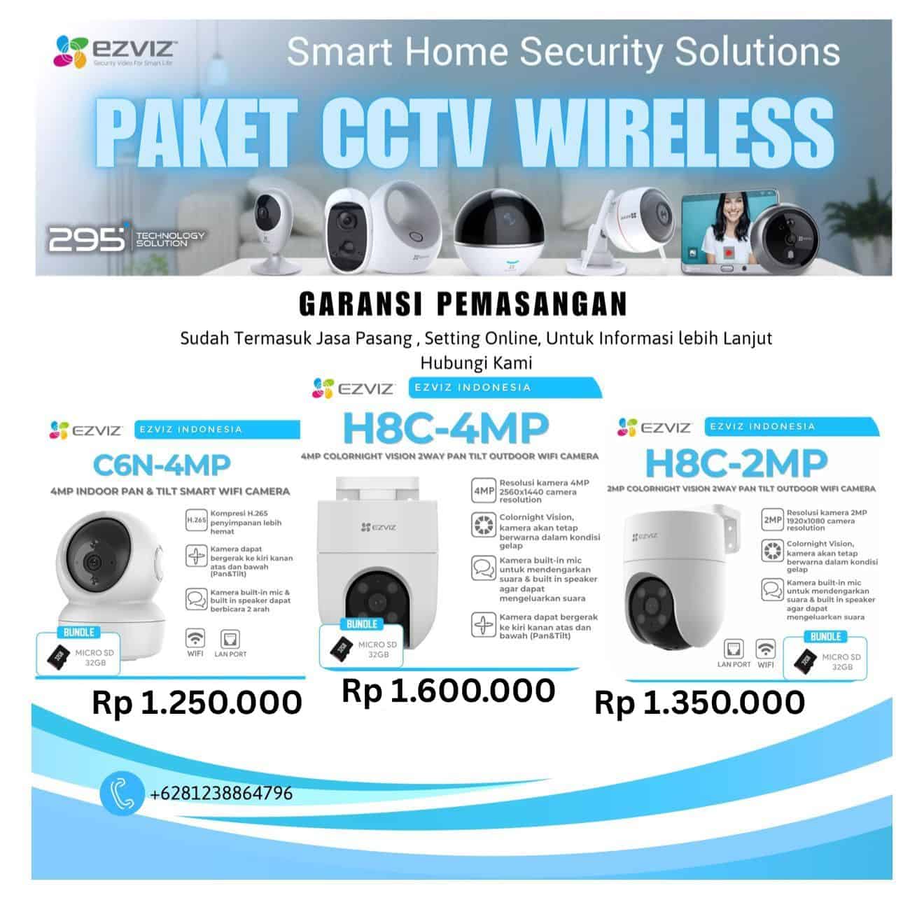 paket cctv wireless ezviz jogja harga murah kamera wifi indoor outdoor